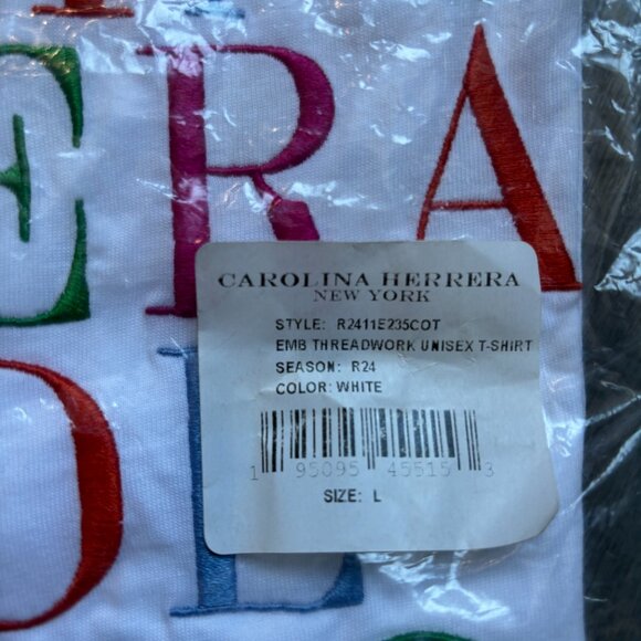 NEW Carolina Herrera SS24 Rio De Janiero Embroidered White T-Shirt - RARE - Picture 3 of 3